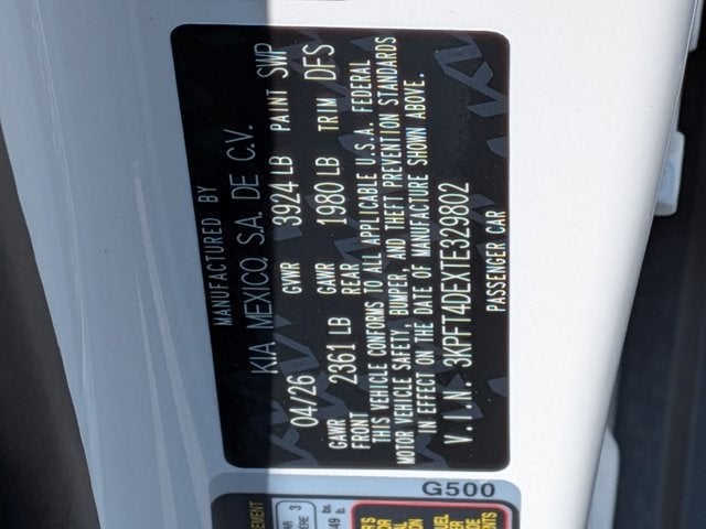 2026 Kia K4 LXS