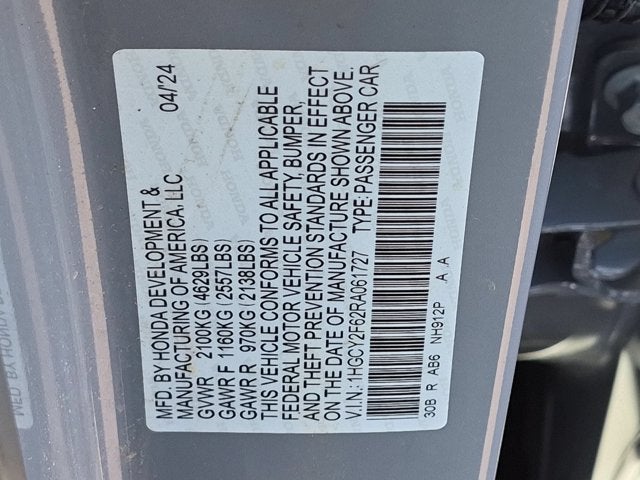 2024 Honda Accord Hybrid EX-L