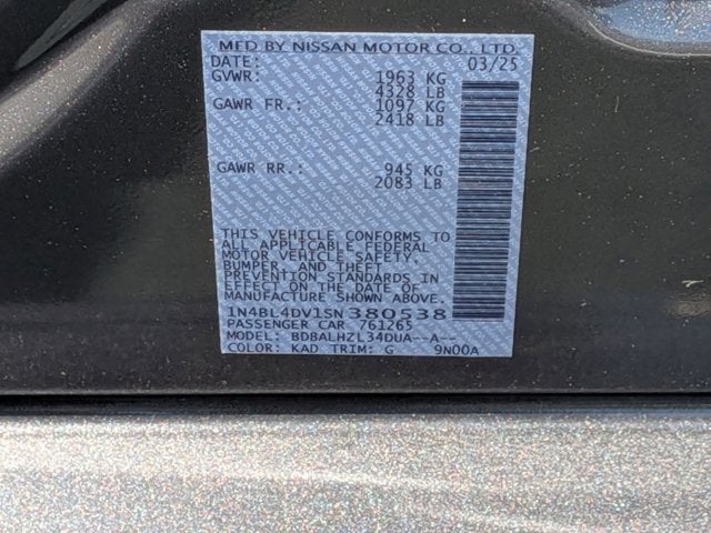 2025 Nissan Altima 2.5 SV