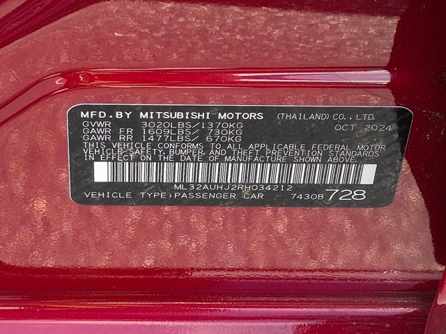 2024 Mitsubishi Mirage LE