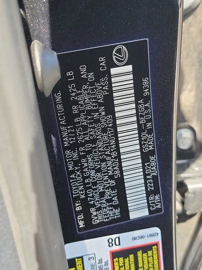 2022 Lexus ES ES 350