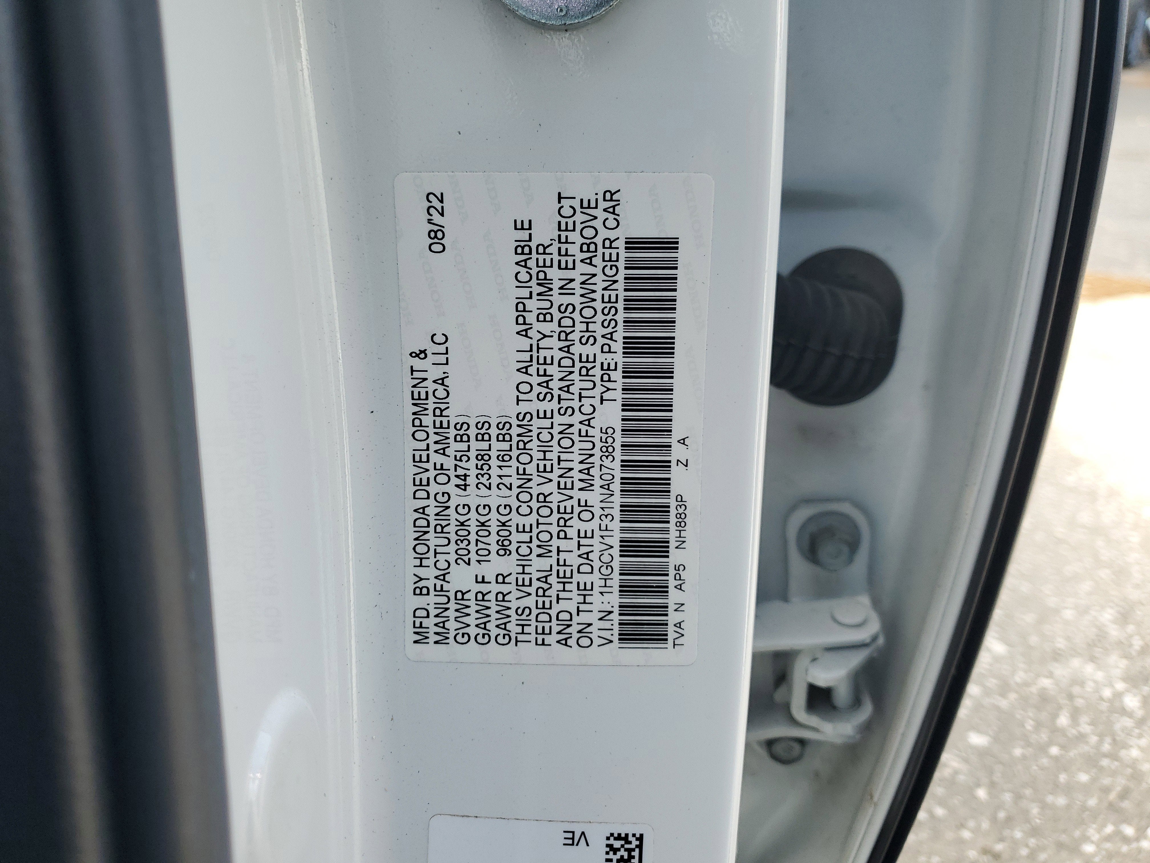 2022 Honda Accord Sedan Sport