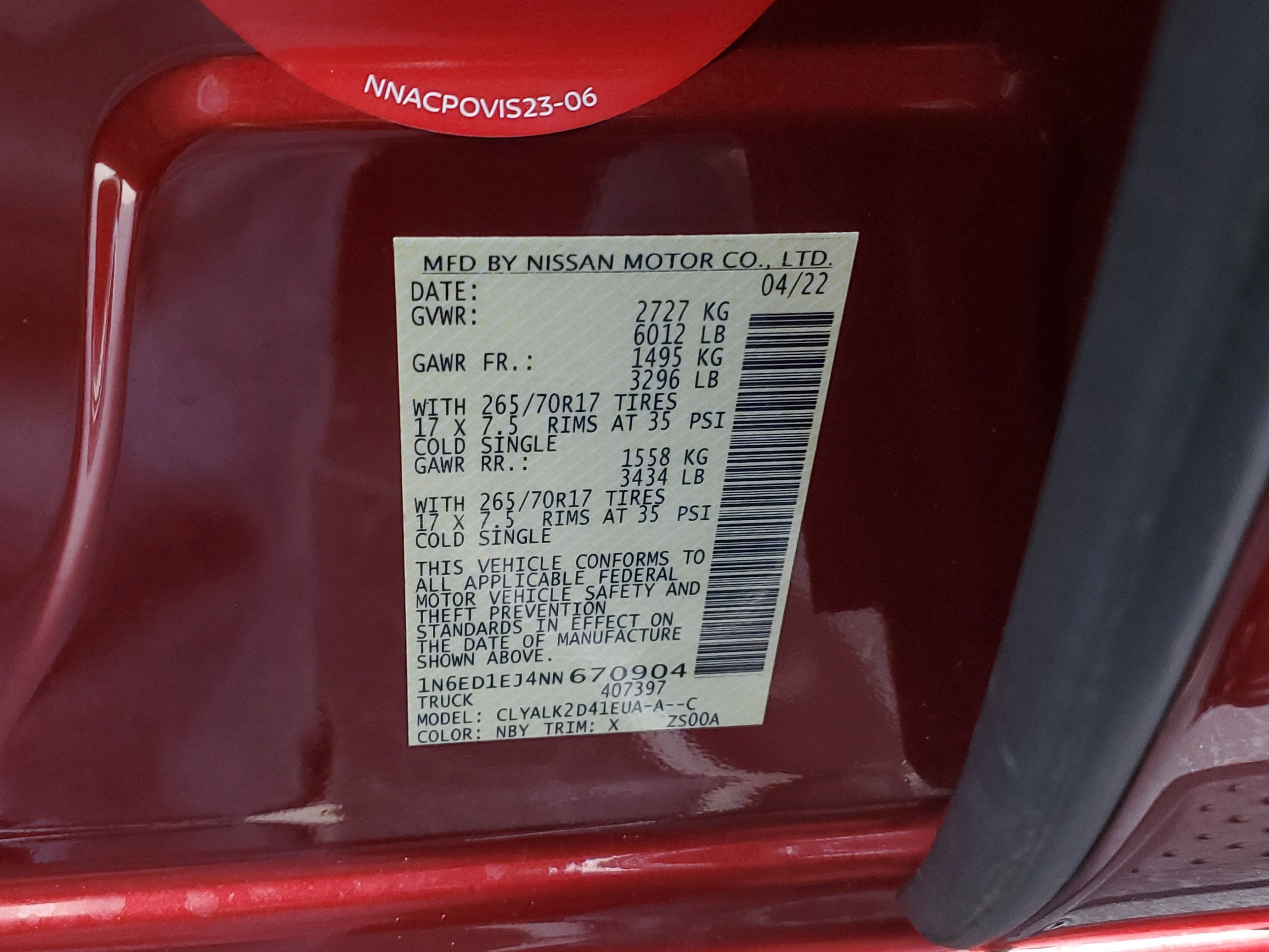 2022 Nissan Frontier PRO-X