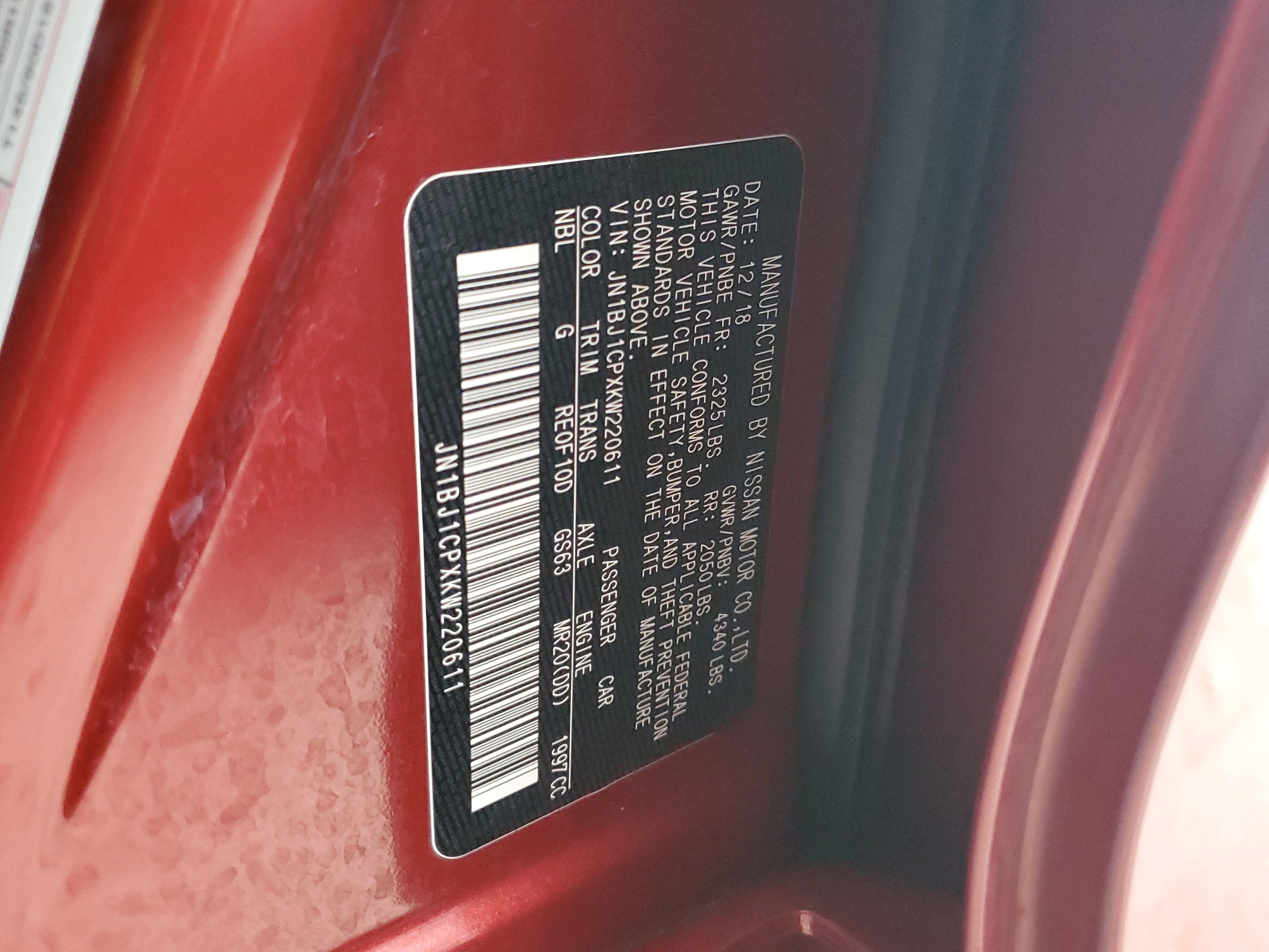 2019 Nissan Rogue Sport S