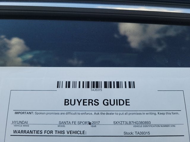 2017 Hyundai Santa Fe Sport 2.4L