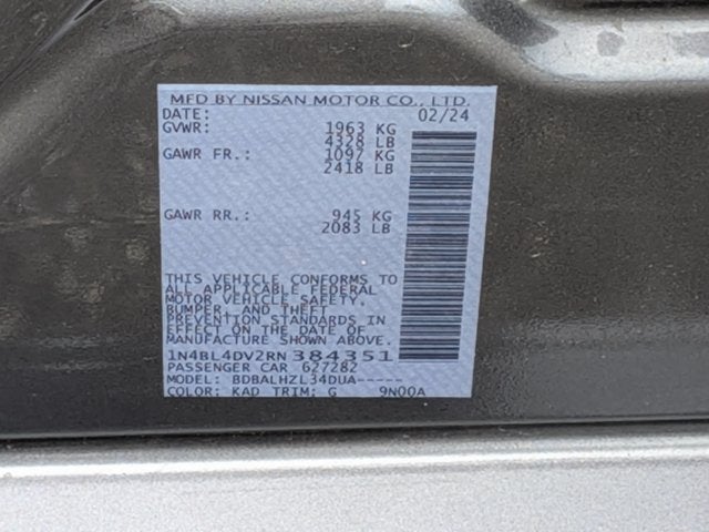 2024 Nissan Altima 2.5 SV