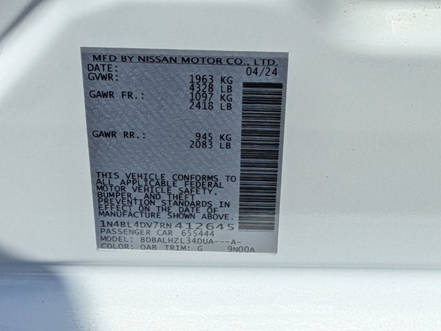 2024 Nissan Altima 2.5 SV