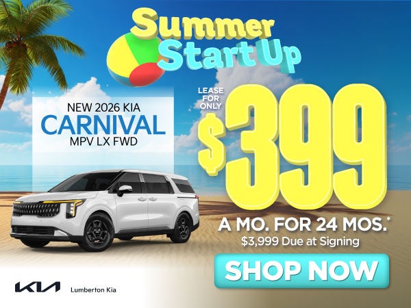 New 2026 Kia Carnival MPV LX FWD	"Lease for only $399 for 24