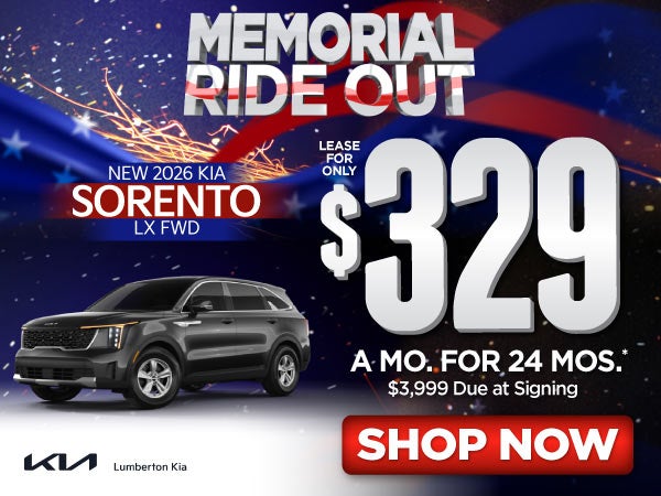 New 2026 Kia Sorento LX FWD	"Lease for only $329 for 24 mont