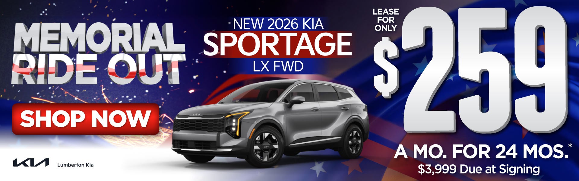 New 2026 Kia Sportage LX FWD	"Lease for only $259 for 24 mon