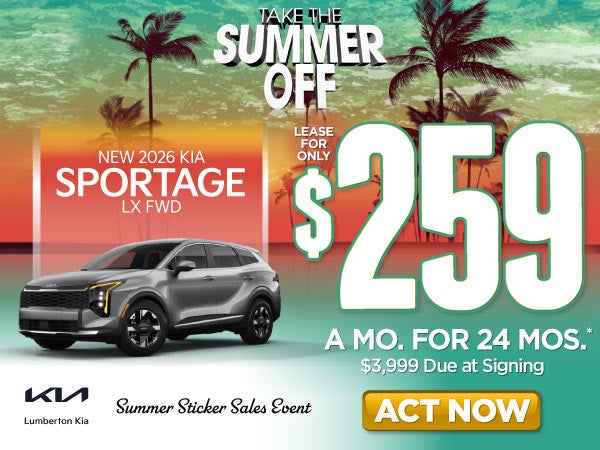 New 2026 Kia Sportage LX FWD	"Lease for only $259 for 24 mon