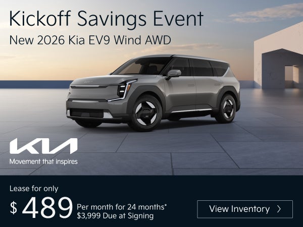 New 2026 Kia EV9 Wind AWD	"Lease for only $489 for 24 months