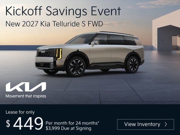 New 2027 Kia Telluride S FWD	"Lease for only $449 for 24 mon