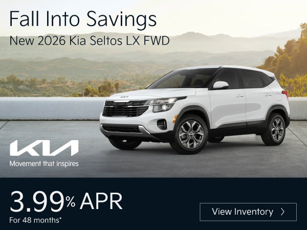 All-New 2027 Kia Seltos	3.99% APR for 48 months*